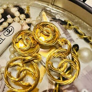 Chanel Gold Plated Earrings